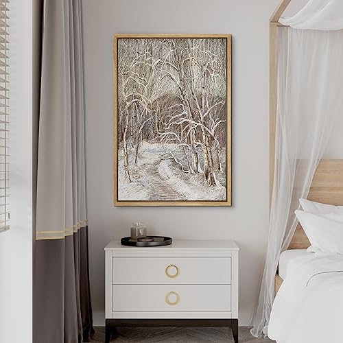 Vista 165 de SIGNFORD Lienzo enmarcado para pared, tren de montaña de otoño, vías de ferrocarril, naturaleza, desierto, fotografía, realismo, paisaje decorativo