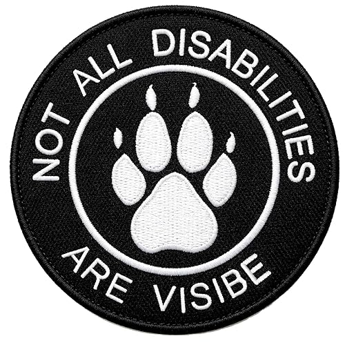 Not All Disabilities are Visible Patch, Tactical Embroidered Service Dog