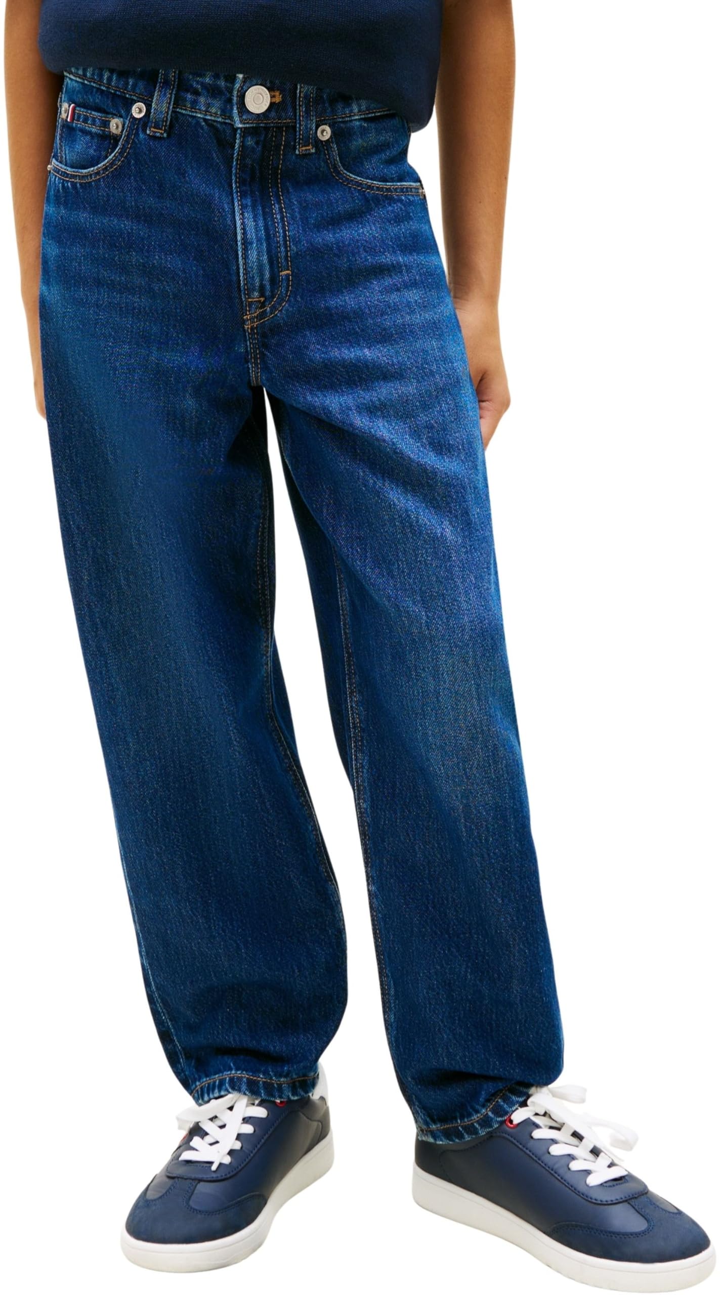 Tommy Hilfiger - Barrel Dark Blue Jeans Kb0kb10400, Jeans Bambini e Ragazzi