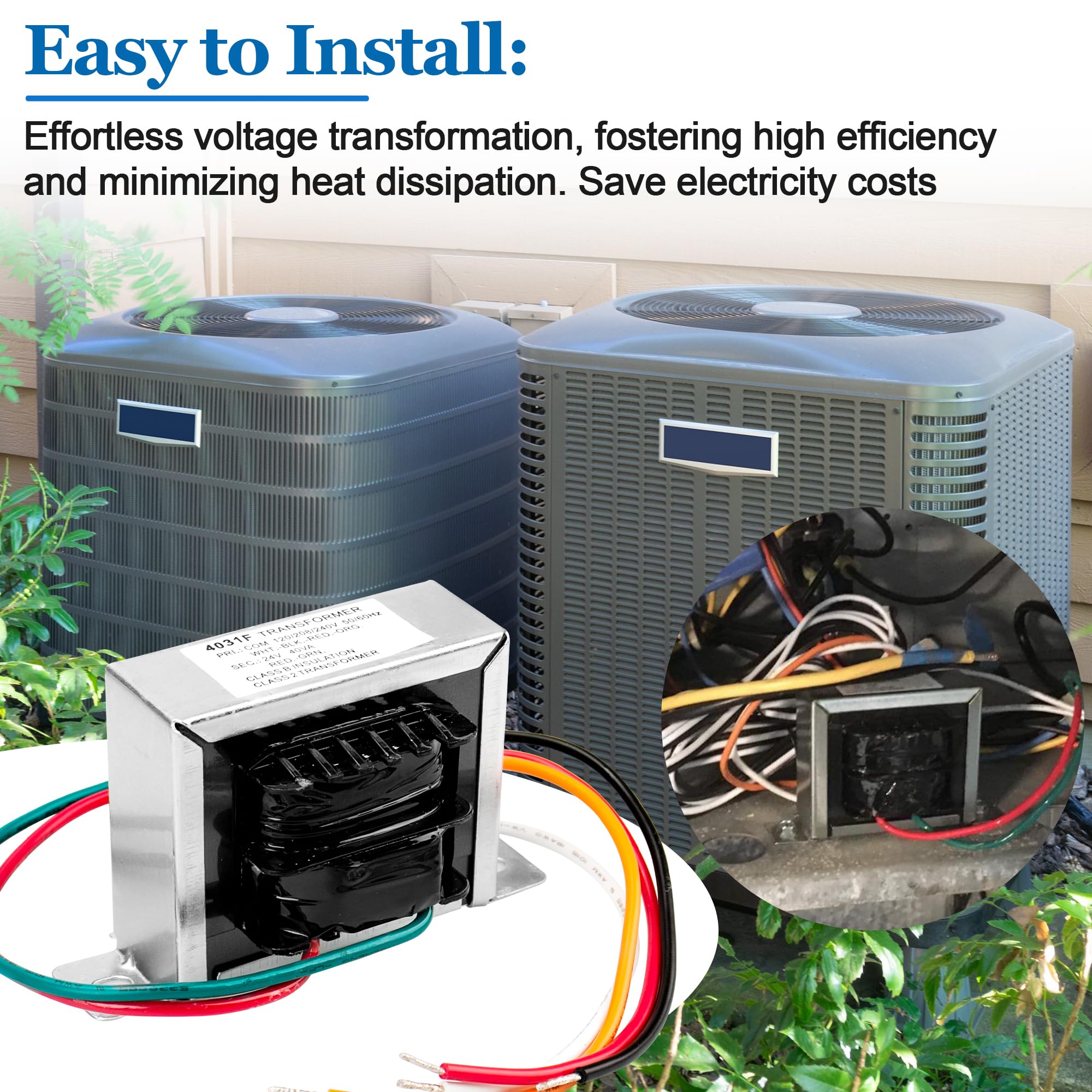 24V 40VA Furnace Transformer for Furnaces & HVAC Equipment