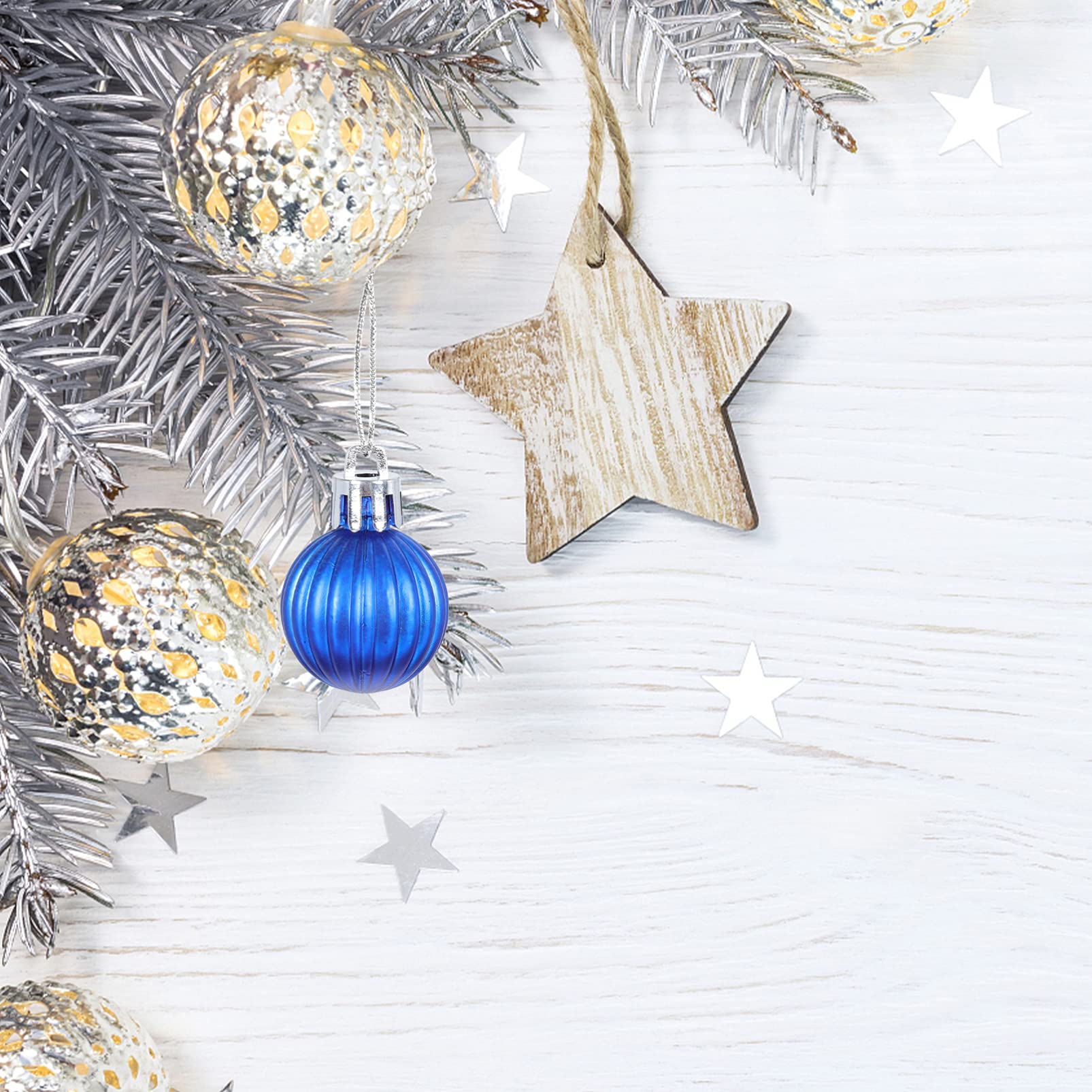 192 Piezas Bolas de Navidad Decoración de Bolas de Árbol de Navidad Bola de Navidad con Purpurina Esfera de Navidad Decoración de Árbol de Navidad Adorno de Árbol de Navidad Club Nocturno Bola