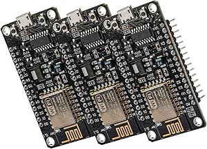 Diymore 3 Pieces ESP8266 WiFi Development Board NodeMCU CH340G ESP8266 ...