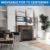 Vista 8 de Mount-It! Fireplace Mantel TV Wall Mount, Above Fireplace Drop Down TV Mount, Pull Down Mantle Mount with Spring Assist, Sizes 42-65 inches with