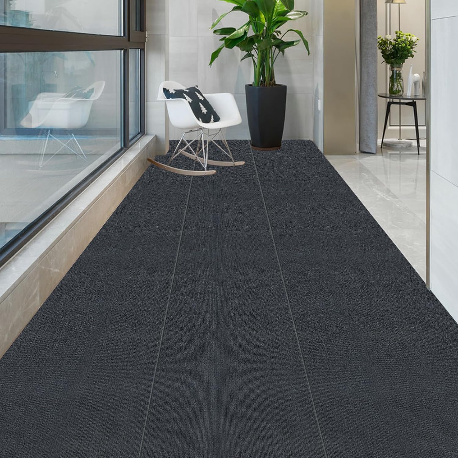 1 Roll of Indoor Floor Protector, 27.56" X 20' Protective Stair Covers Non-Slip Carpet Stair Runner Stair Protector Stair Mats Stair Protective Covers for Carpeted Stairs, Floors, Hallways