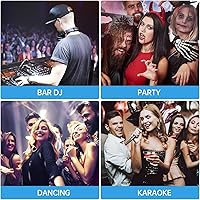 Vista 6 de Luditek Mini luz estroboscópica LED blanca de Halloween, activada por sonido, luces de discoteca ajustables con velocidad de flash con 48 lámparas