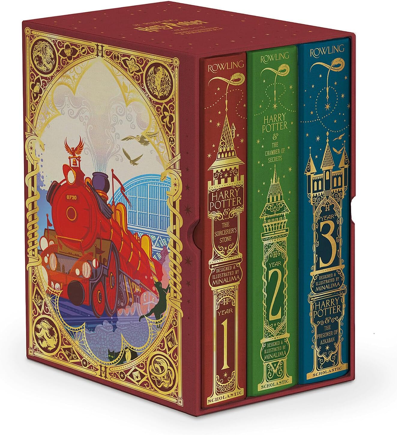 Harry Potter Books 1-3 Boxed Set (MinaLima Edition) (Interactive Illustrated Edition)