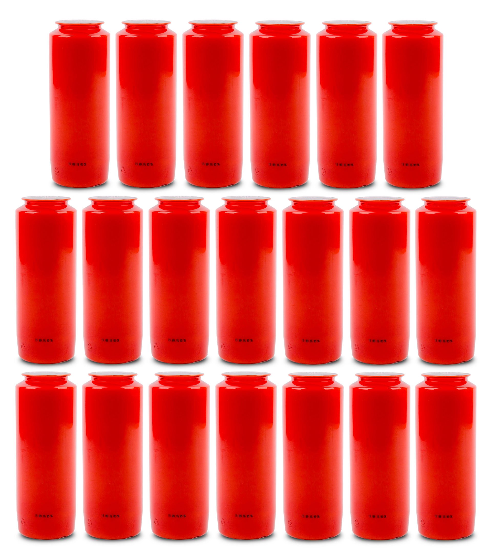Memoriam Kompo Öllicht Nr. 93 - rot, weiß oder blau - 9 Tage Brenndauer - 20 Stück (rot)