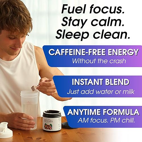 Miniatura 2 de Cacao en polvo adaptogénico con hongos  Reishi, Chaga, Cordyceps, Shiitake  Bebida de chocolate caliente nocturno sin cafeína  Energía, inmunidad y