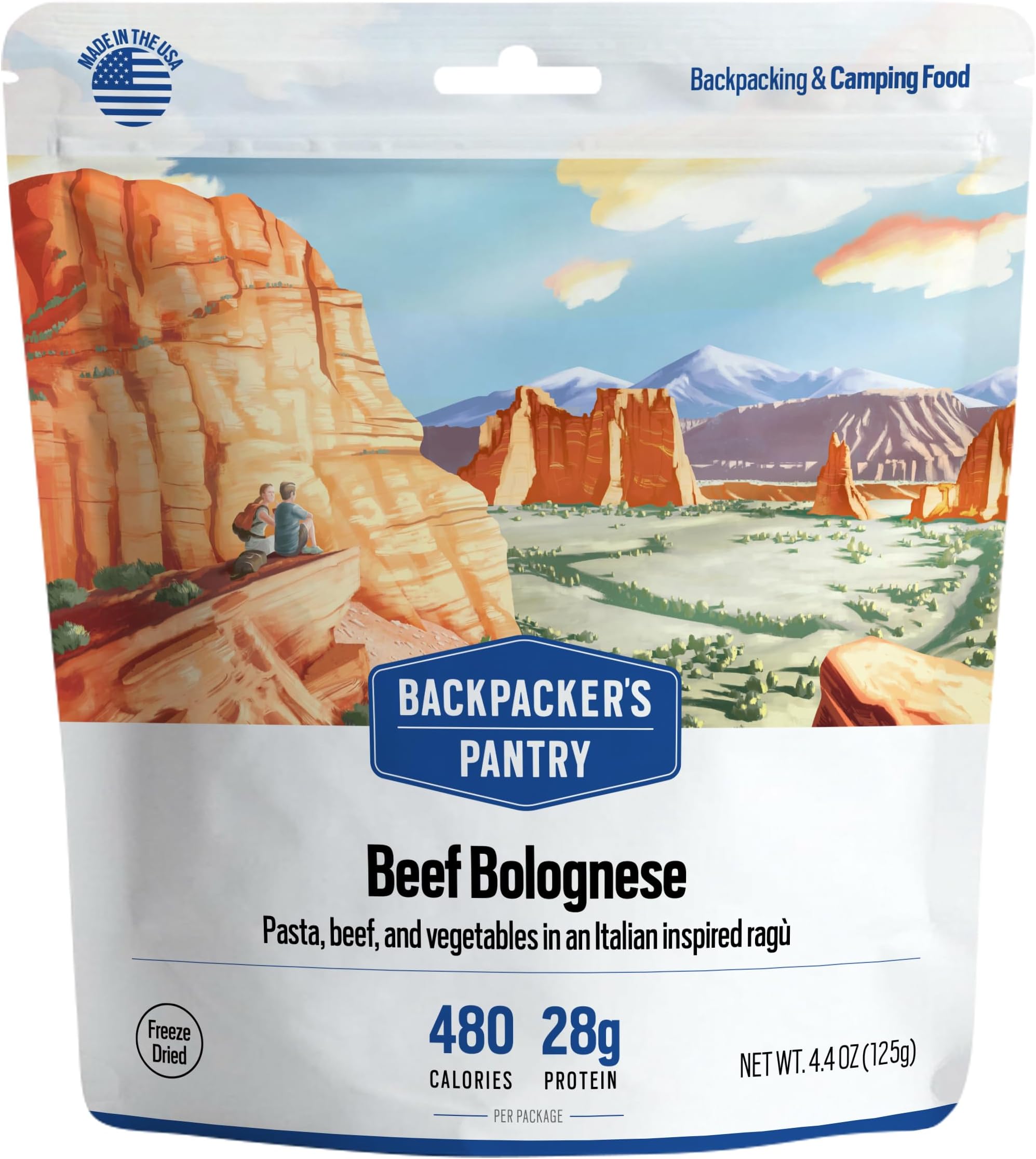 Backpacker's Pantry Beef Bolognese | Freeze Dried Backpacking & Camping Food - Emergency Food - 28g Protein - 1 Count