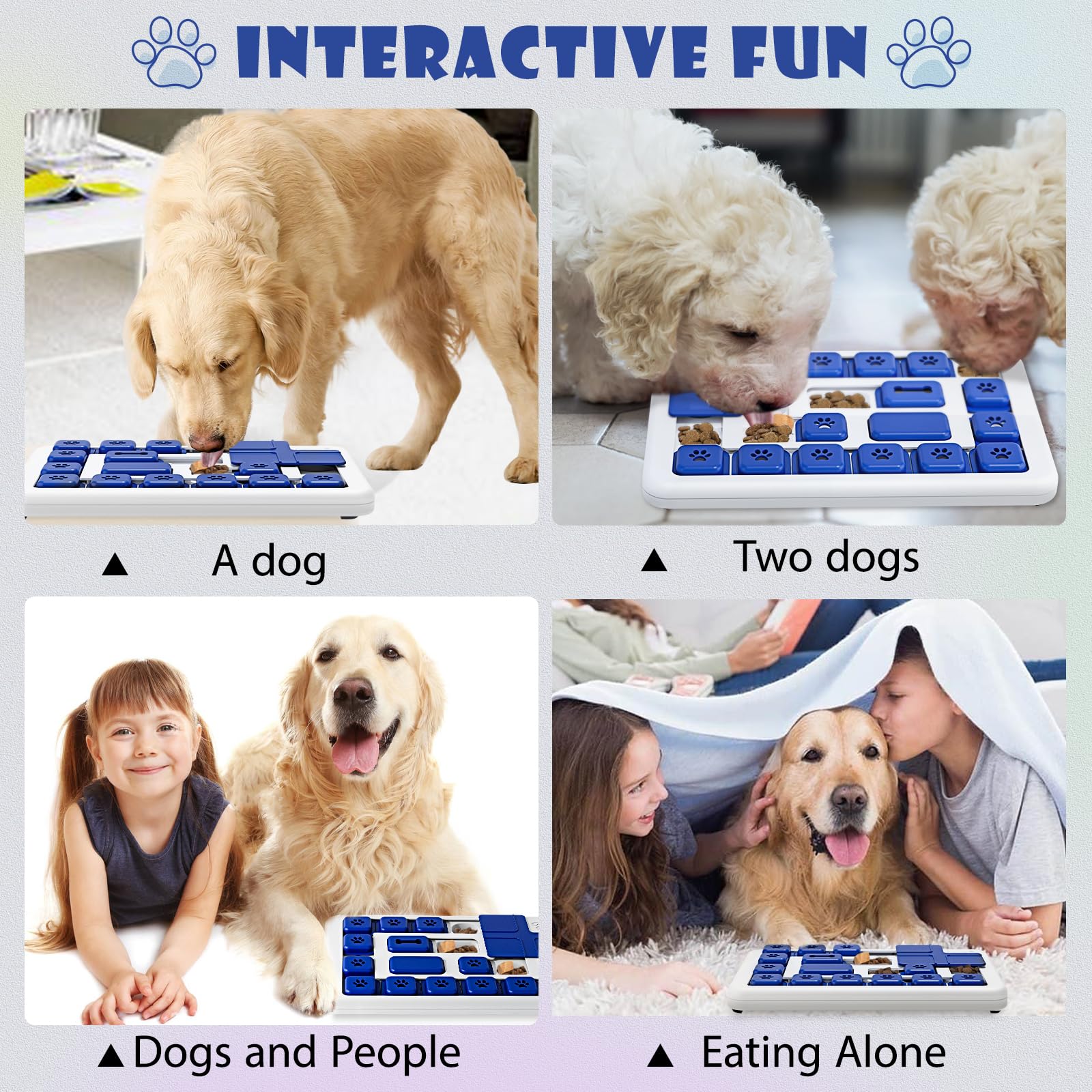 Giocattolo Intelligente Per Cani, Contro La Noia Con Suoni Squittenti, Giocattolo Per Premi, Addestramento Del Qi, Lavabile, Per Cani Di Piccola Taglia Di Tutte Le Taglie,Blu