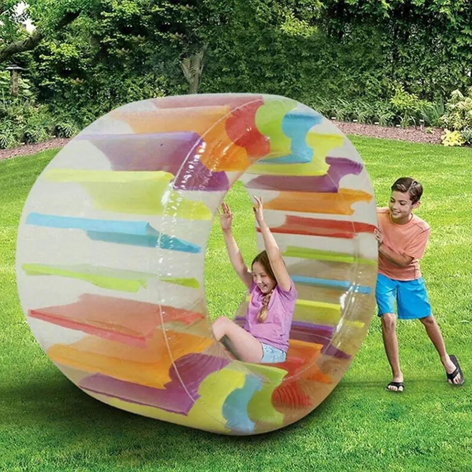 Piscina Flotador, Rueda Acuática Inflable, Rueda de Agua Inflable para Piscina, Rodillo de Agua Gigante para Niños y Niñas, Verano Inflable Deportes Acuáticos Juguetes
