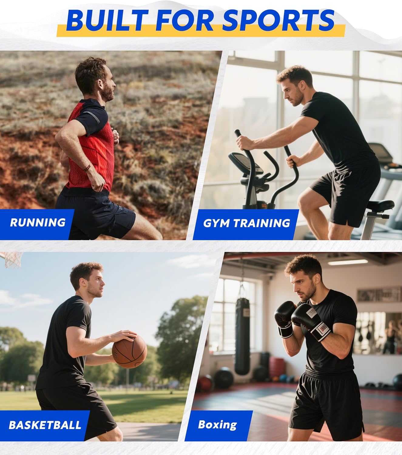 Separatec Men's 2 in 1 Running Shorts with U-Support Compression Liner, Quick Dry Workout Athletic Gym Shorts - Image 7