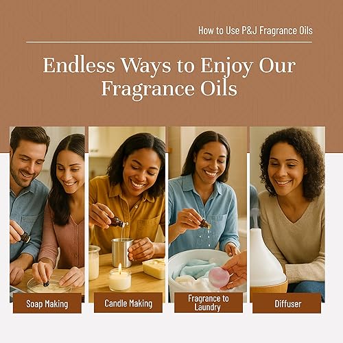 Miniatura 4 de P&J Trading Aceite aromático de otoño juego de 14 aceites aromáticos para hacer velas, fabricación de jabón, aceite difusor para el hogar
