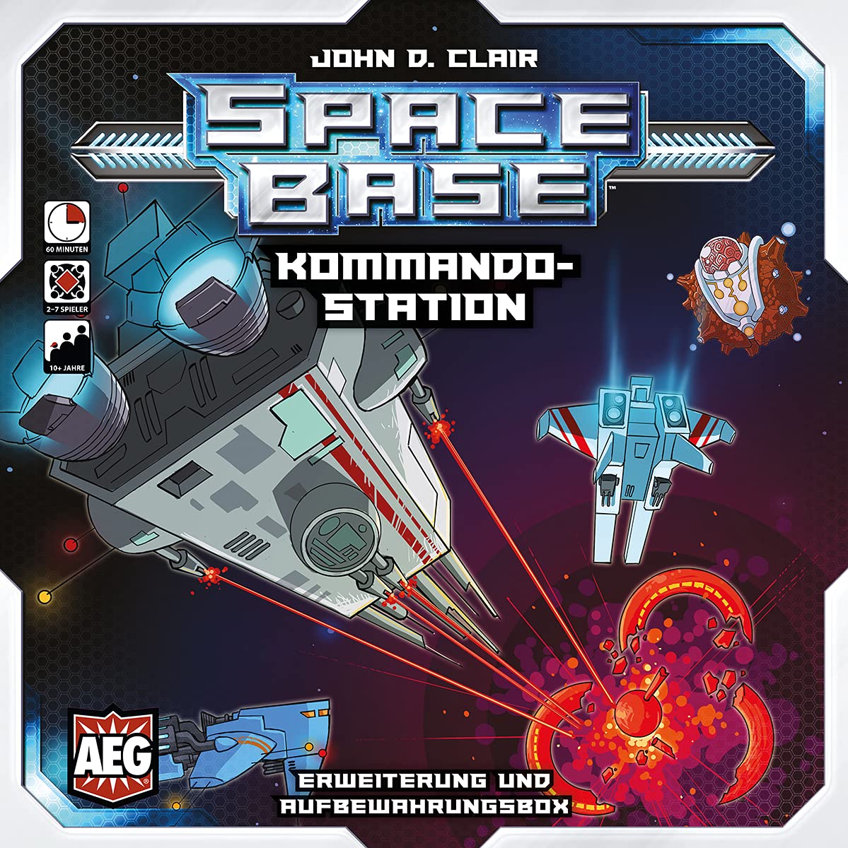 Alderac Entertainment Group, Space Base: Kommandostation, Erweiterung, Familienspiel, Würfelspiel, 2-7 Spieler, Ab 10+ Jahren, 60+ Minuten, Deutsch