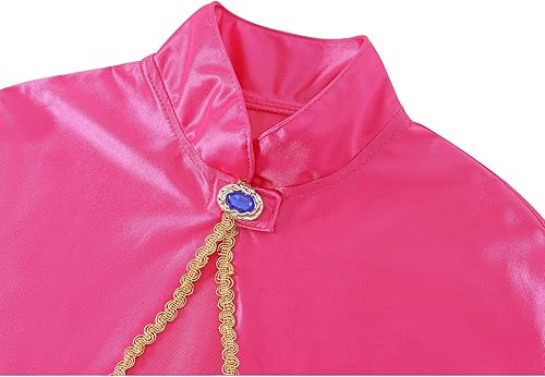 Miniatura 7 de Disfraz de princesa para niñas, vestido de princesa de reina de las nieves con capa para Halloween, fiesta de nieve, cosplay