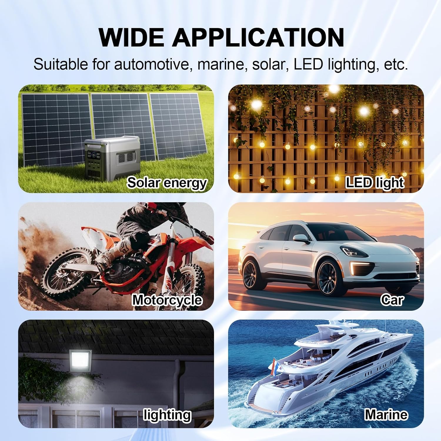 16 Gauge 5 Conductor Electrical Wire, 16 AWG Tinned Copper Stranded PVC Cable, Waterproof/Flexible/Low Voltage Extension Cord for Automotive, Marine, Solar, LED Lighting (50FT)