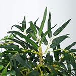 Arbre en Bambou Artificiel Outsunny 5FT, Plante Fausse avec 1095 Feuilles, Plante Verdure en Pot de Pépinière pour Intérieur, Vert