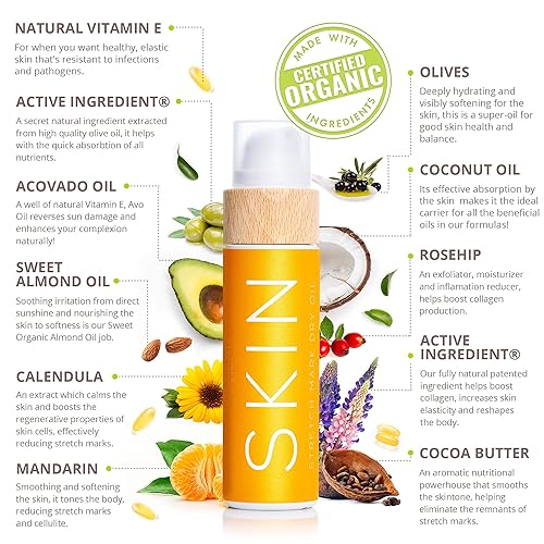 Miniatura 3 de COCOSOLIS SKIN - Aceite seco para estrías | Aceite orgánico antiestrías para el embarazo | Aceites naturales + vitamina E | Reconstruye el colágeno