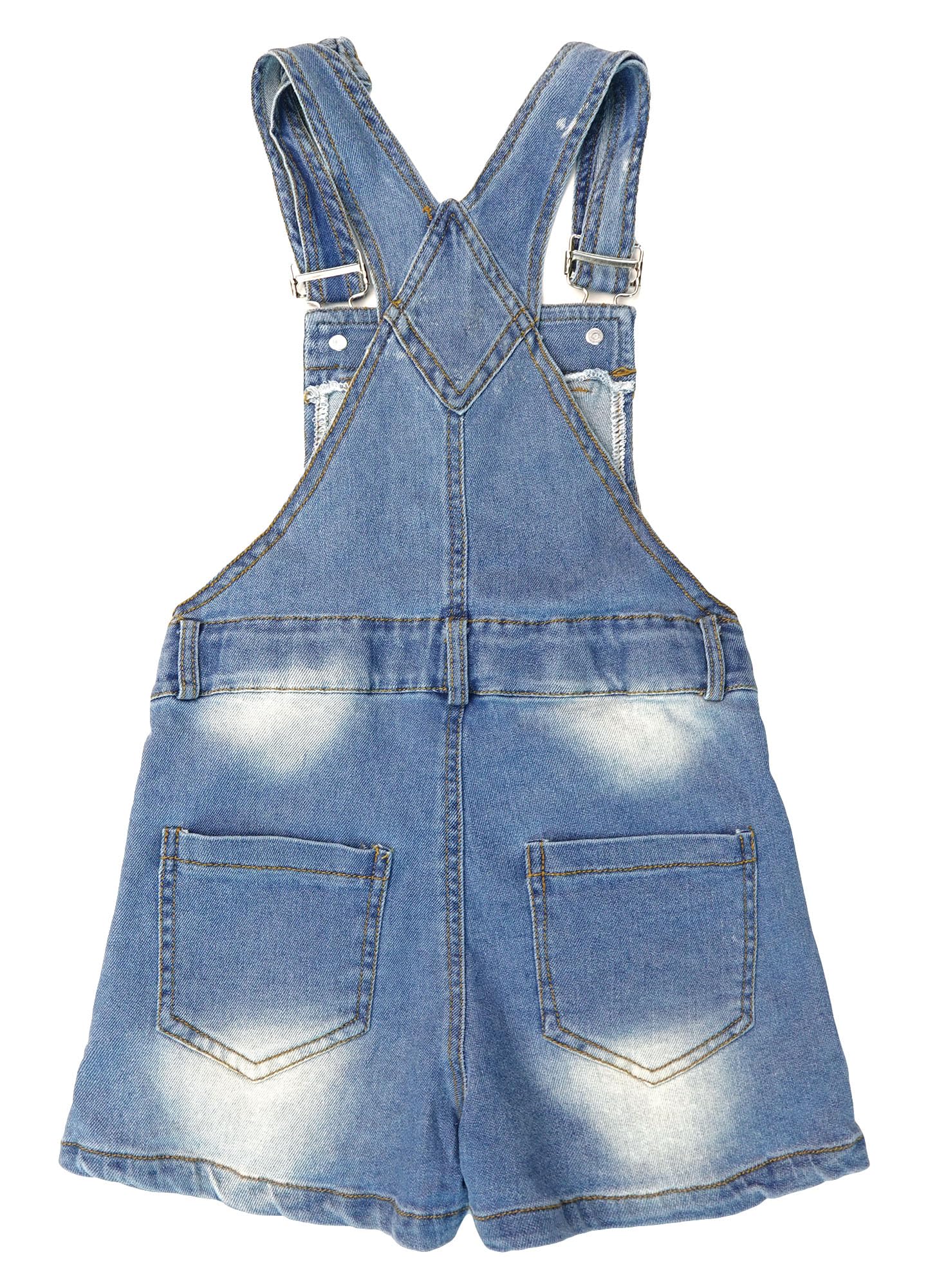KIDSCOOL SPACE Pantalones cortos de mezclilla para niñas grandes, pantalones cortos de verano suaves lavados a la piedra