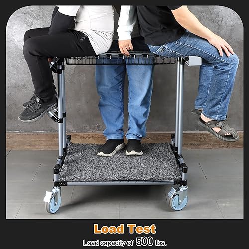 Miniatura 6 de Carrito organizador de herramientas de jardín de alta resistencia, ideal para jardinería, ruedas mejoradas de 5 pulgadas para césped y arena,