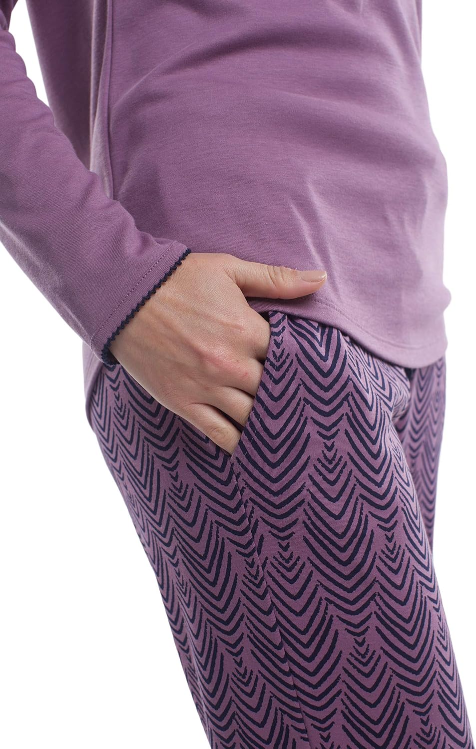 jijamas Incredibly Soft Pima Cotton Women's Pajamas Set - The Long Sleeve Set - Image 5