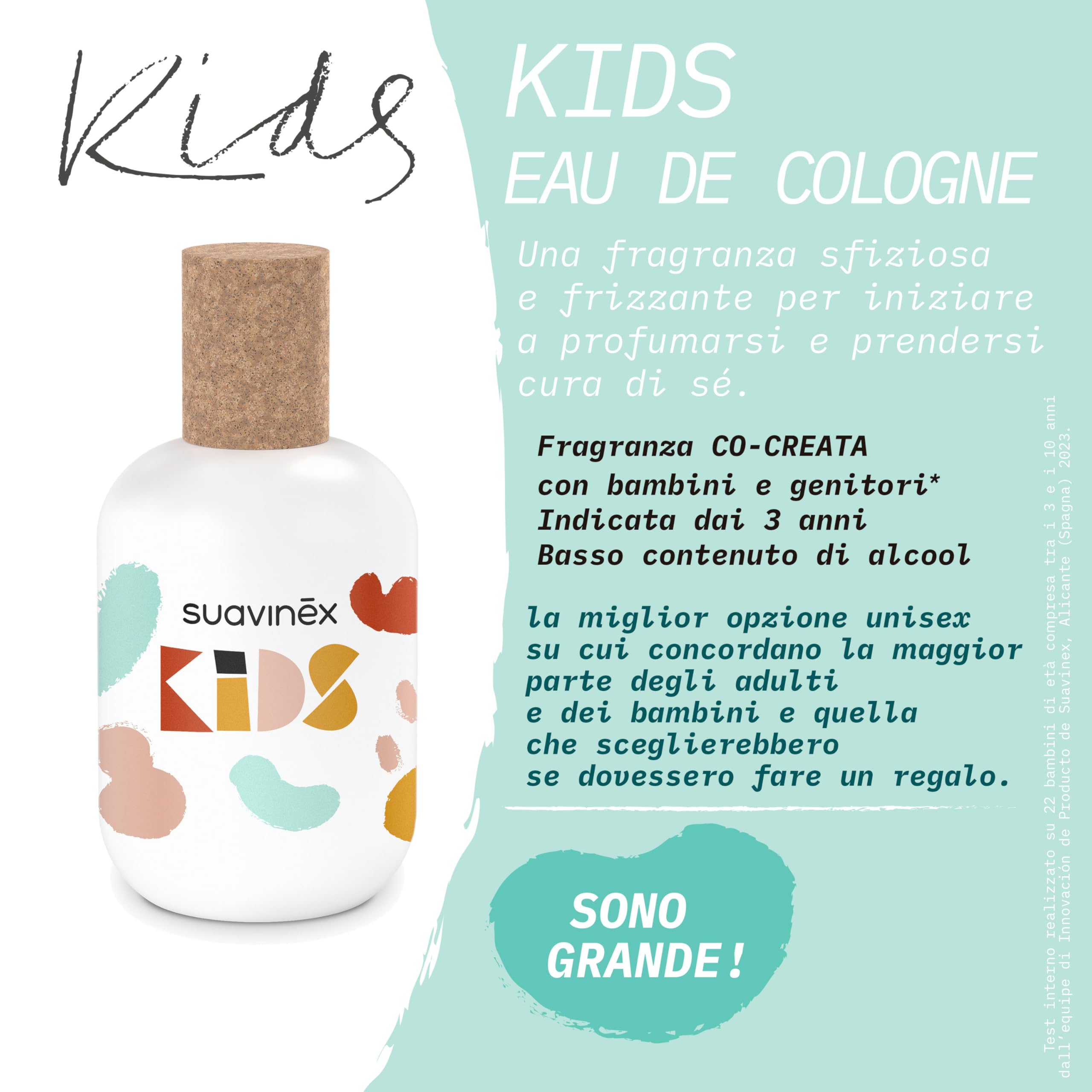 Suavinex, Colonia per Ragazzi e Ragazze Suavinex Kids, Acqua di Colonia per Bambini, da 3 a 10 Anni, Aroma Fruttato e Divertente, Dermatologicamente Testata, con Spray, 100 ml