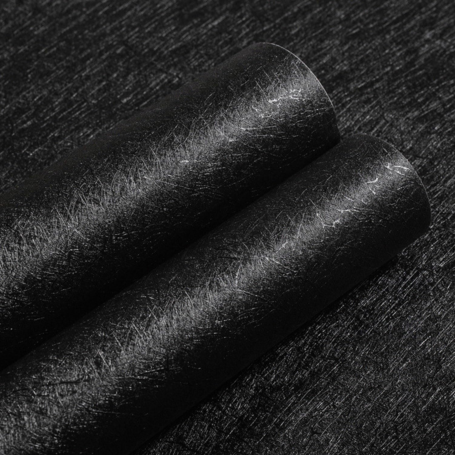 Folia samoprzylepna winylowa Wodoodporna usuwalna oklejanie mebli i ścian samoprzylepna dekoracyjna w rolce do przycinania, łatwa aplikacja metodą odklej i przy, Black, 60cmx5m