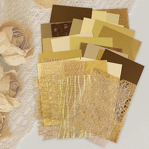 Miniatura 4 de Qivine Hojas de papel para álbumes de recortes, papel decorativo para álbum de recortes, bloc de papel A5, papel de diario basura A5, suministros de