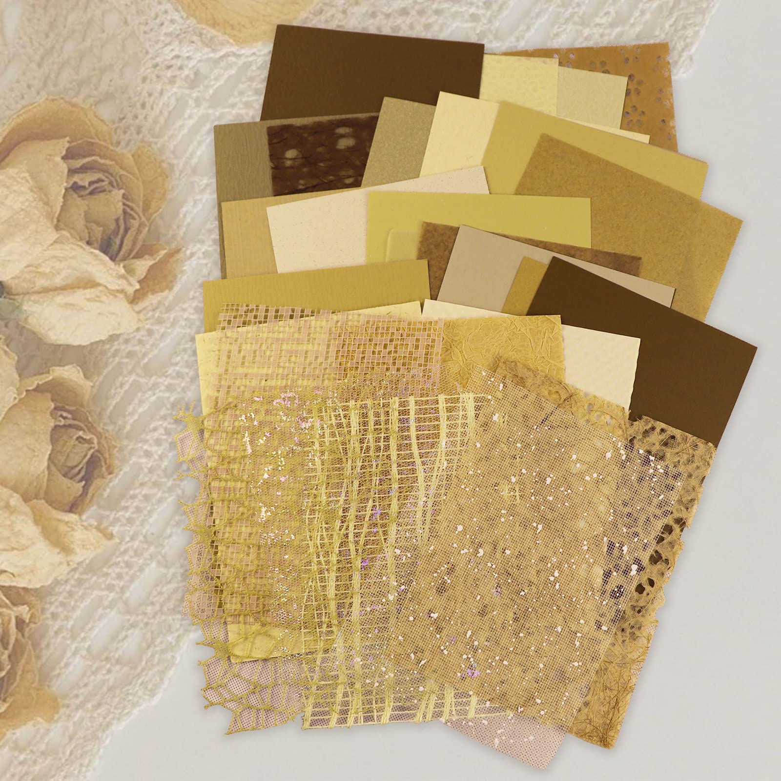 4Pcs Kraft Paper Openwork Spray Art Stencil Paper For Art Craft DIY, L00004~L00011