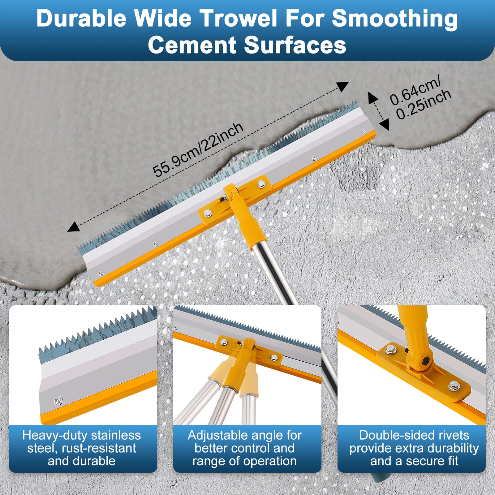 Rouleau à pointes auto-nivelant avec rouleau à pointes, lame dentelée en acier inoxydable, rouleau à peinture, chaussures à pointes, poteau d'extension de rouleau de 160 cm, outils de décoration pour