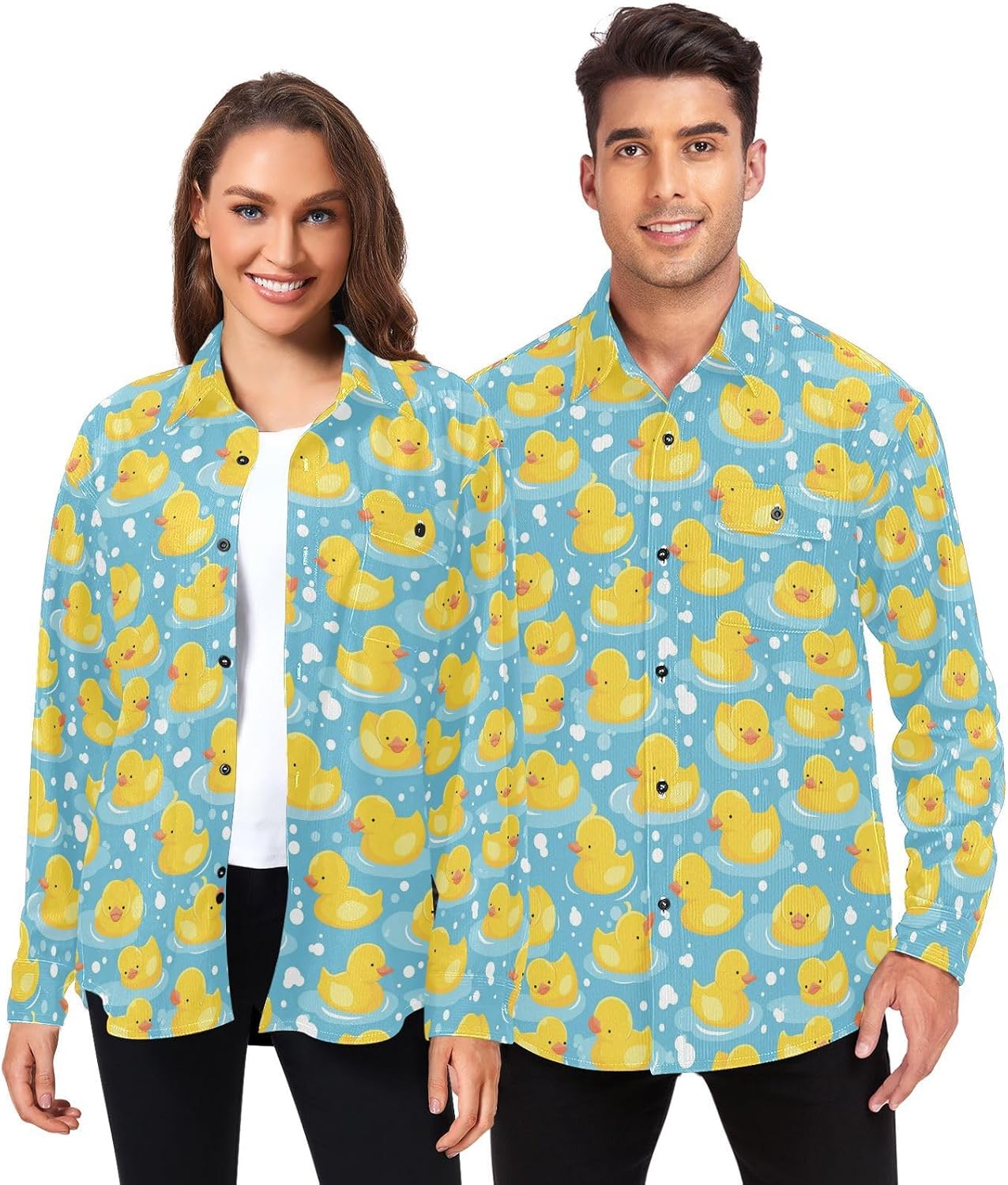 KLL Yellow Duck Men Women Regular Fit Thermal Shirt Party Long Sleeve Tops