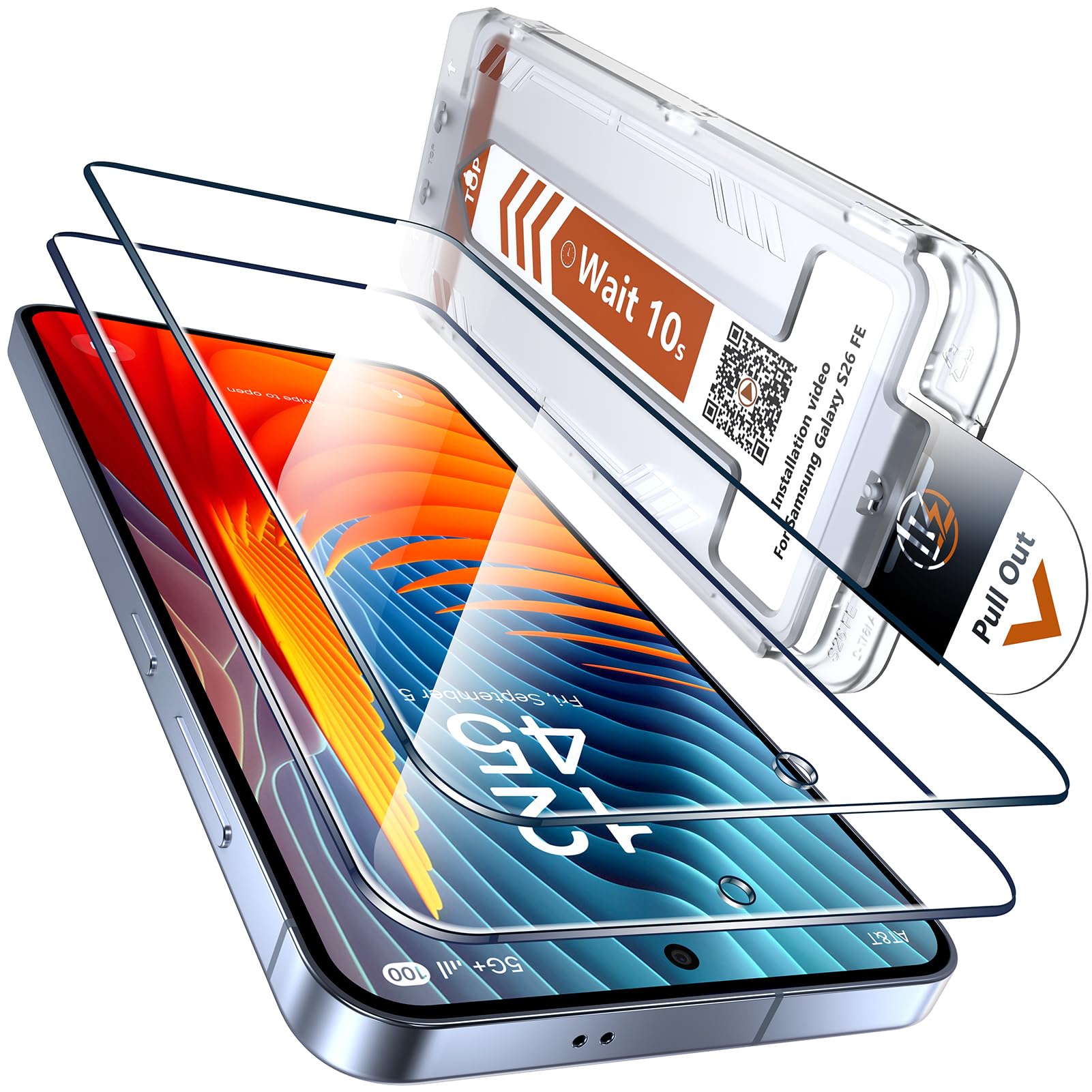 LK 2 Stück für Samsung Galaxy S26 FE für Panzerglas | [Auto-Installation] 0 Staub & Blasen, 9H Härte Bruchsicher Kratzfest Schutzglas, Anti-Fingerabdruck, HD-klar