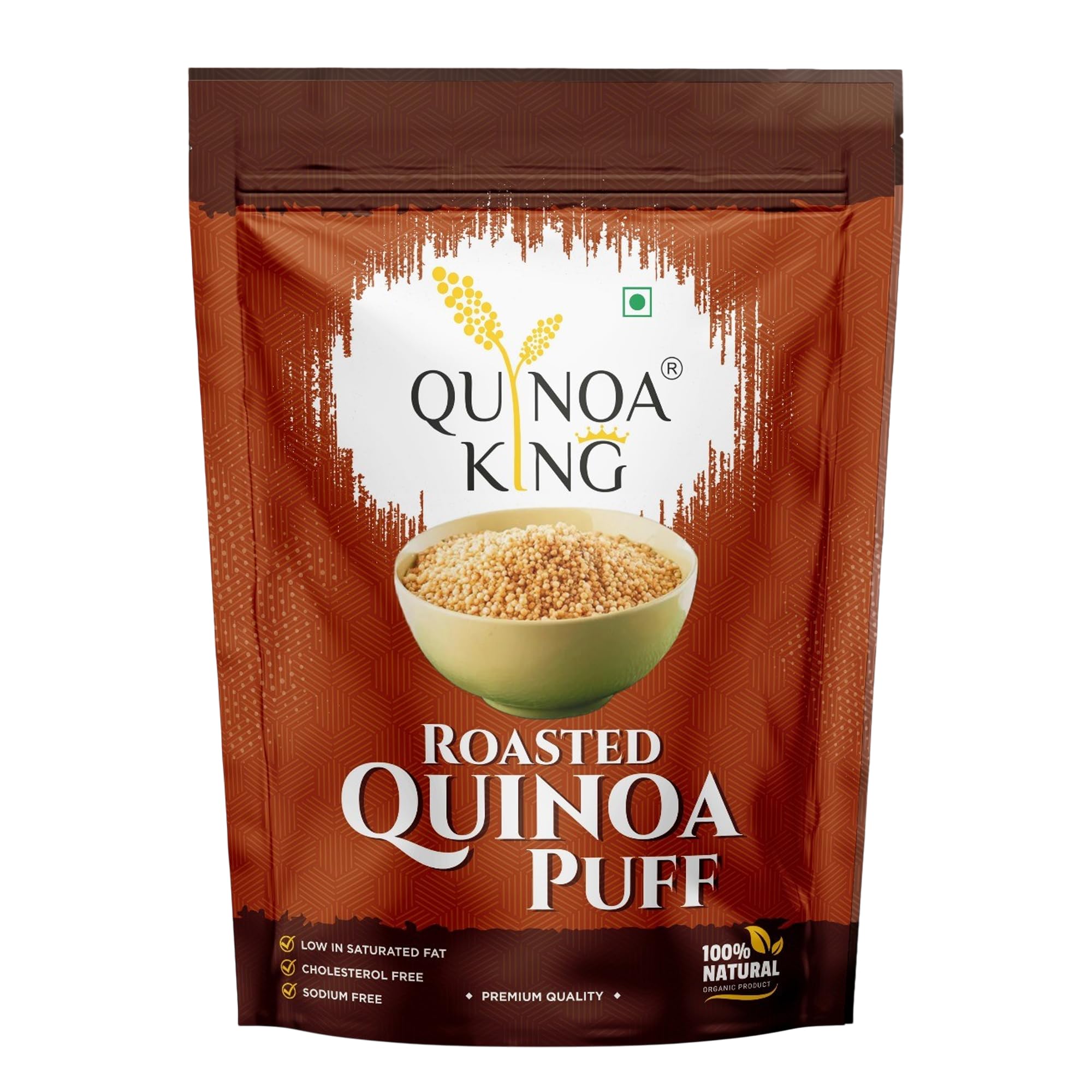 QUINOA KING Roasted Quinoa Puffs | Snacks Foods For | Weight Loss | Multi Grains Superfoods | Pack Of 1(150gm) (B09TQ11HT4) Amazon Price History, Amazon Price Tracker