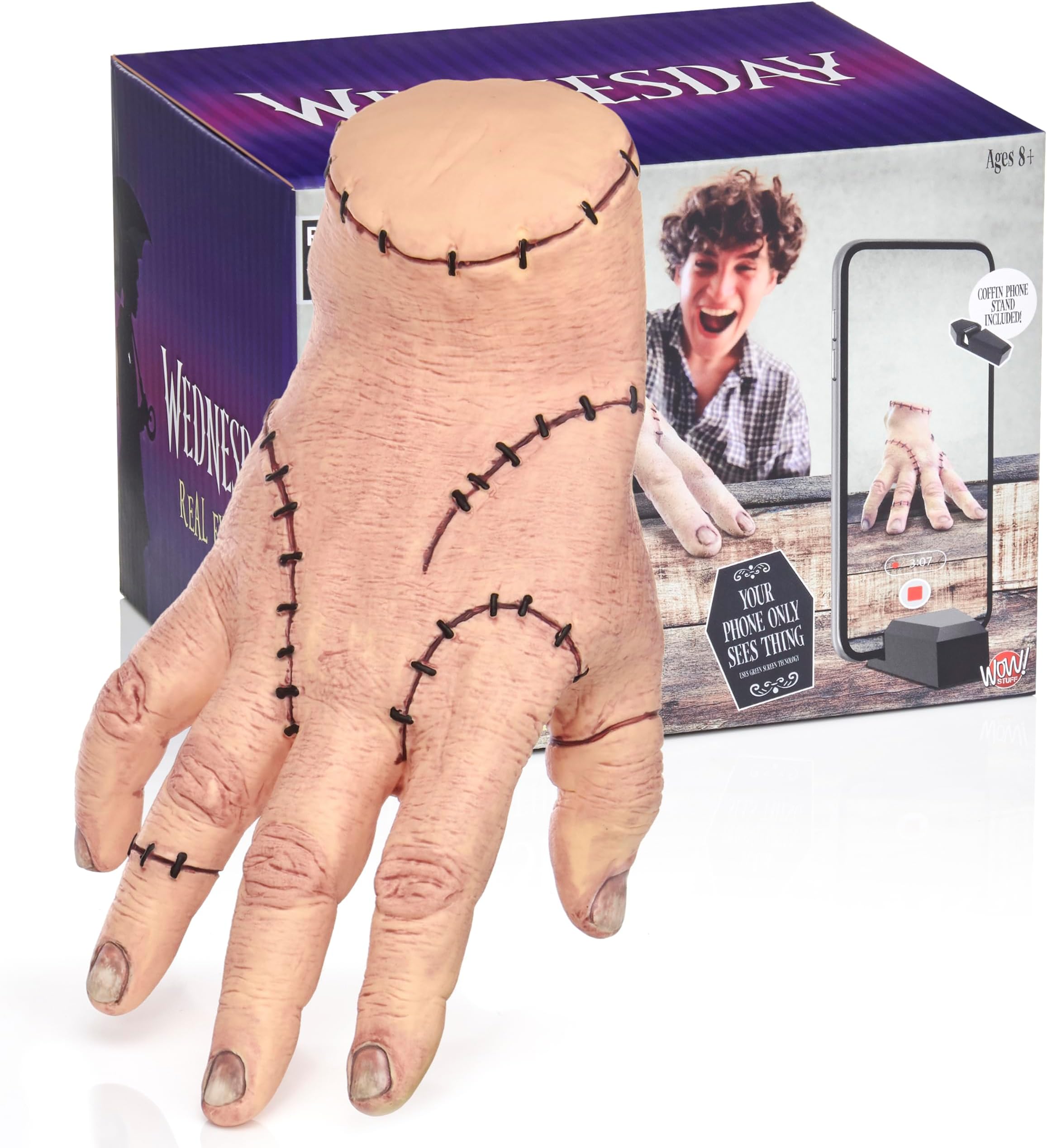– WOW! STUFF Wednesday Real FX Thing | Includes Hollywood Style Special Effects app | Wednesday Addams Role Play and Dress Up Halloween and Costume Accessory | For Fans of Wednesday Netflix Series