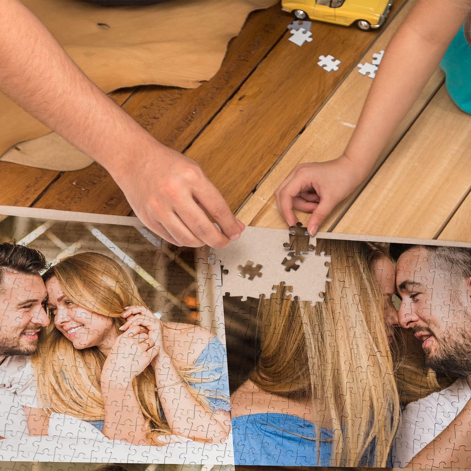 udelf Custom Puzzle, 2000 Piece Personlaized Photos, 4 Picture Collage Personalized Jigsaw Puzzle for Adults and Family, Graduation, Wedding Gift