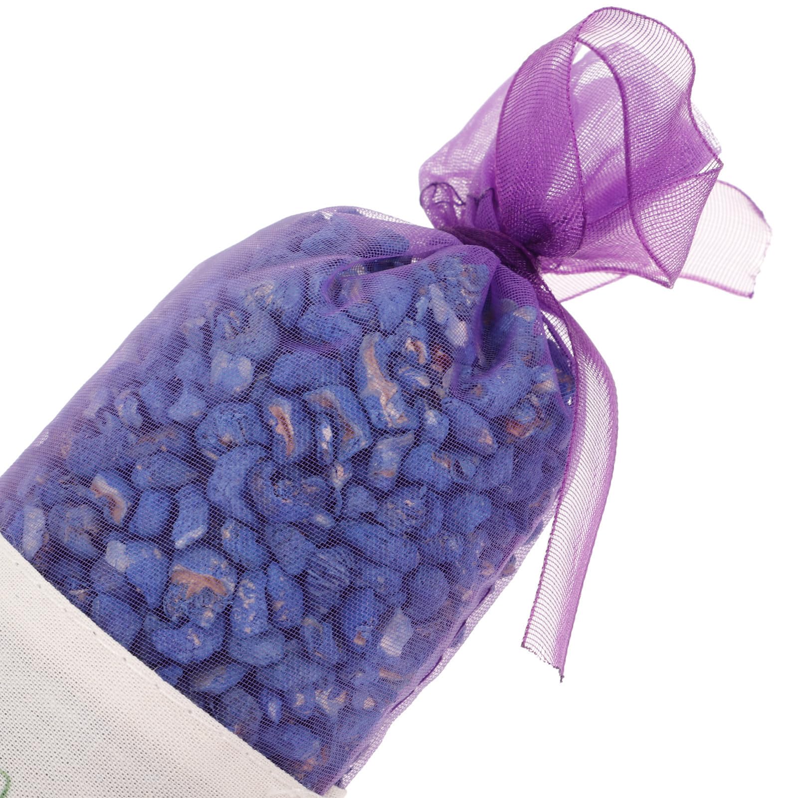 Beavorty 6 Pezzi Sacchetti Profumati Fragranza Naturale di Lavanda e Gelsomino, Sacchetto in Rete Cristalli Minerali Nano, Profumo Duraturo per Decorazioni e Auto