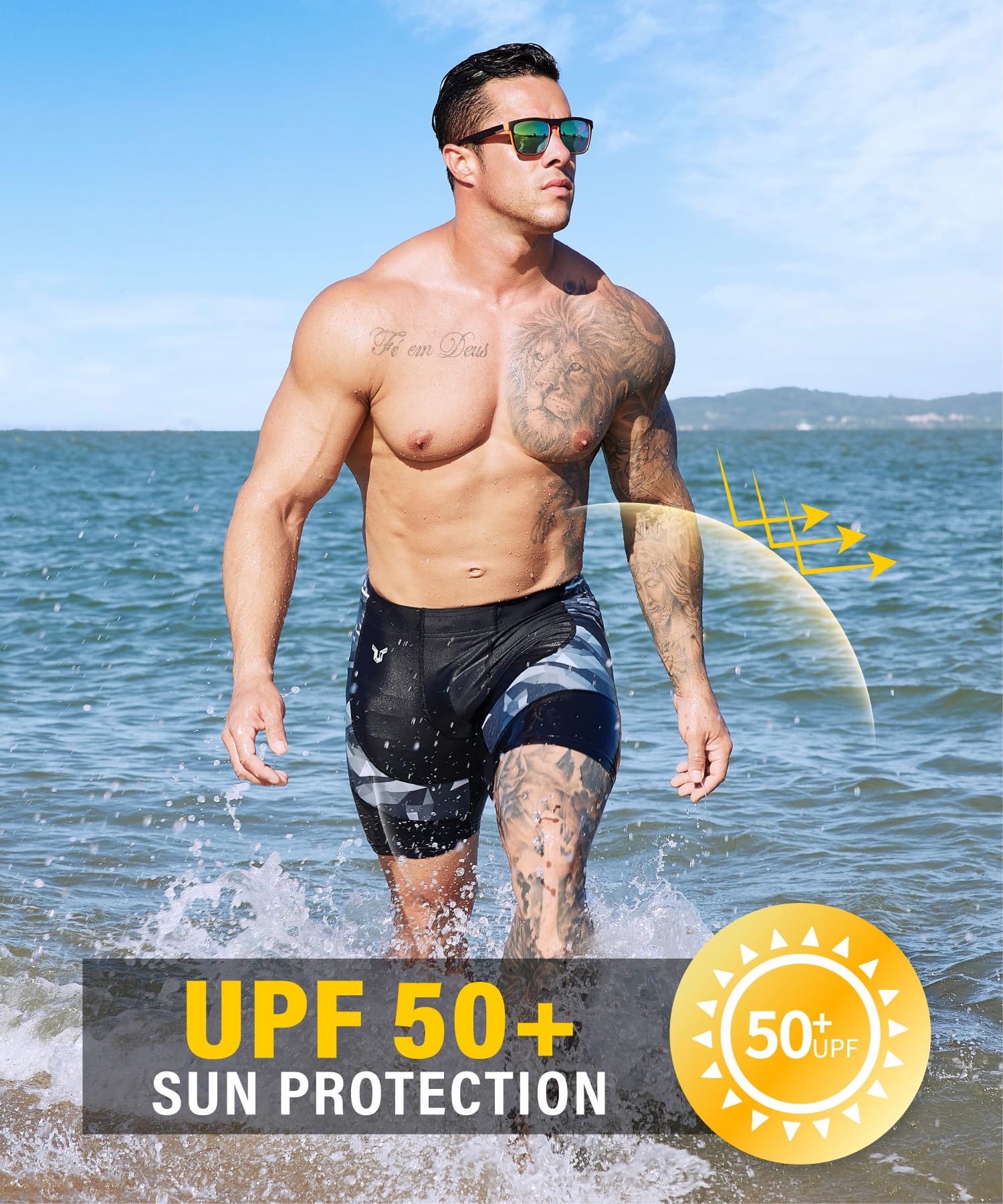 HUGE SPORTS Bañadores para Hombre, Jammers Bañador Natacion Secado Rápido