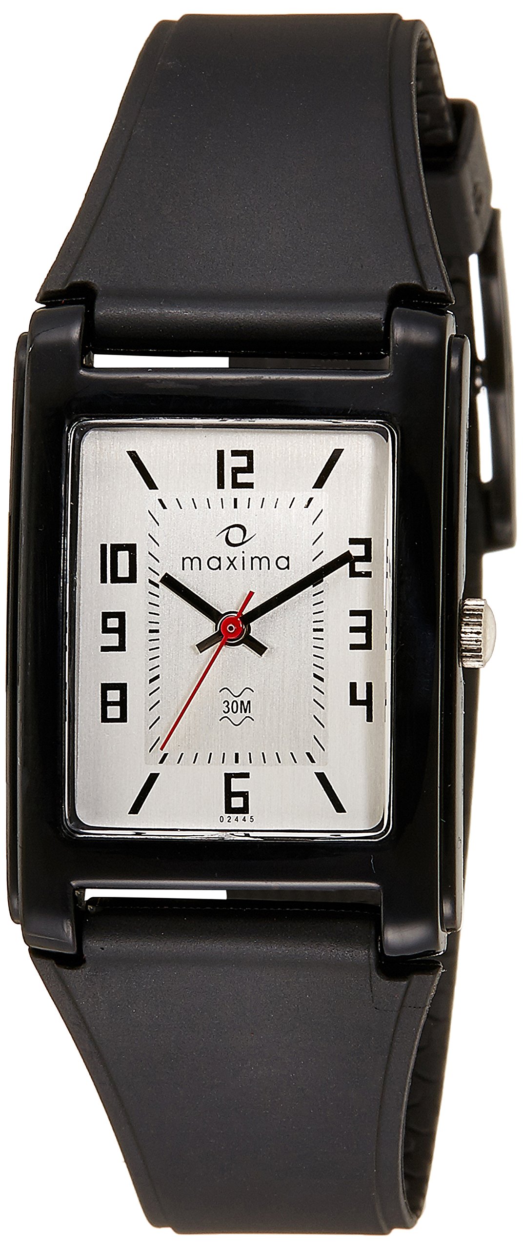 Maxima Plastic Fiber Analog Black Band White Dial Mens Watch - (02445Ppgw) (B017ITWIT6) Amazon Price History, Amazon Price Tracker