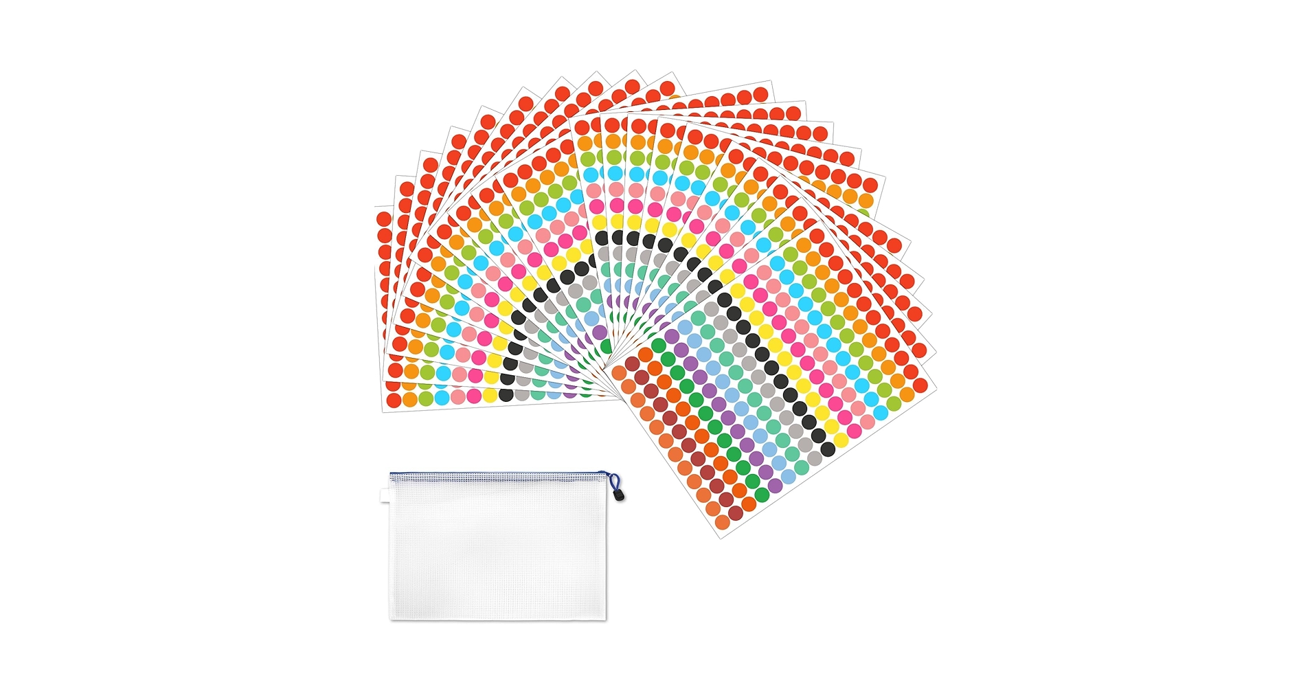 Amazon | Neiang 丸シール 6mm 11520片 カラーラベル 丸 16色