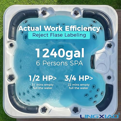 Miniatura 7 de Bomba de sumidero de 1/3 HP para drenaje de piscina, bomba de agua sumergible portátil termoplástica con cable de 10 pies, 115 V, 2370 GPH bomba