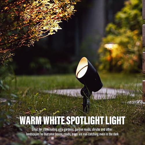 Miniatura 5 de VENUS MANUFACTURING Paquete de 4 luces de inundación de paisaje de bajo voltaje, 50 W, halógenas, kits de iluminación de paisaje al aire libre, 380