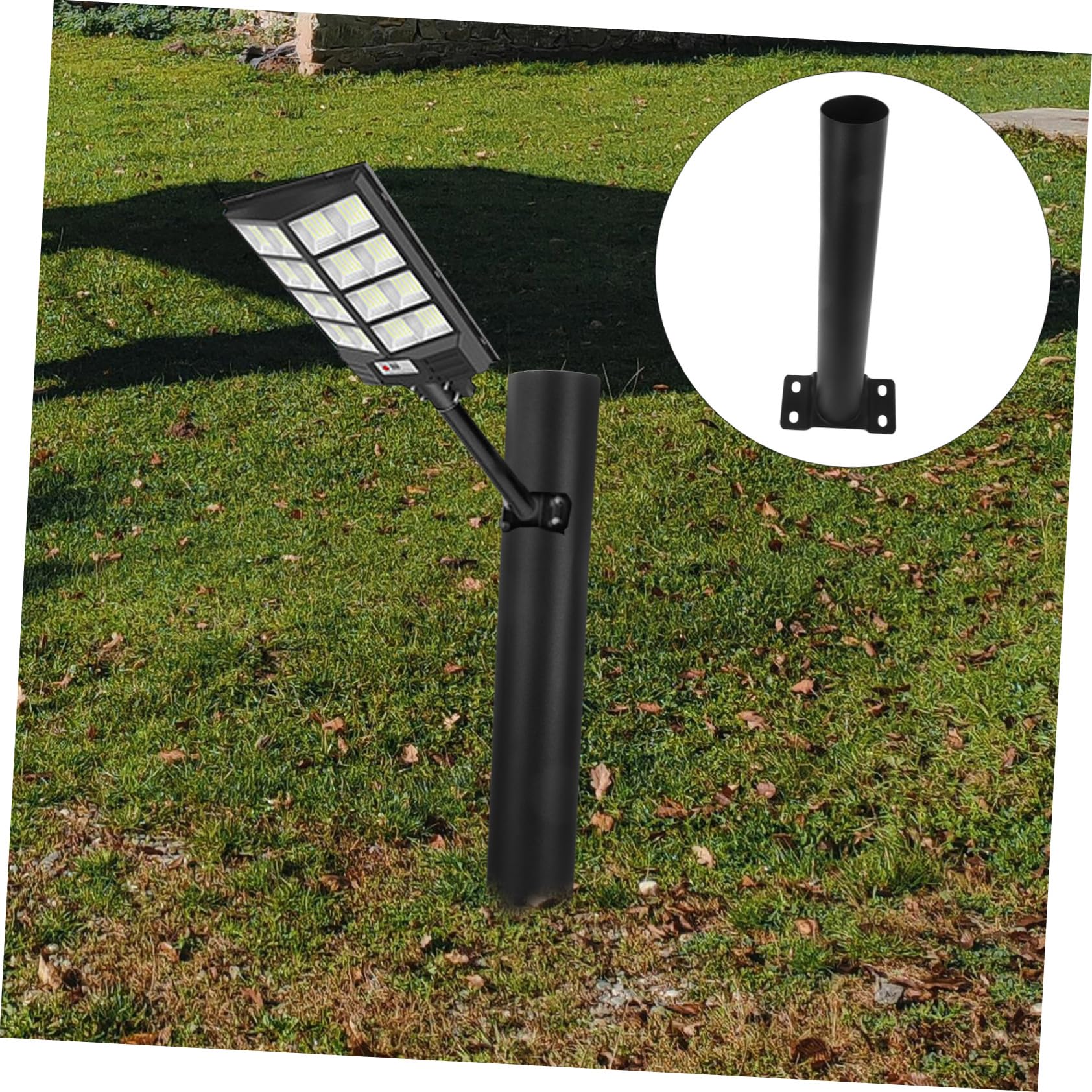 Toddmomy Lampy Ścienne Solarne Zewnętrzne Lampy Solarne Wspornik Ramienia 58 Zacisków Rurowych Solidny Słup Do Montażu Oświetlenia Ulicznego