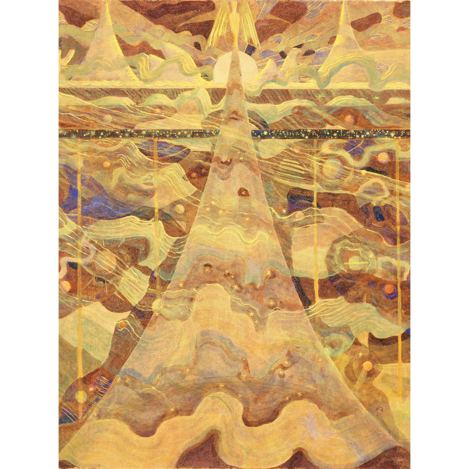 Ciurlionis Sonata Stars Abstract Painting Extra Large Wall Art Print Premium Canvas Mural