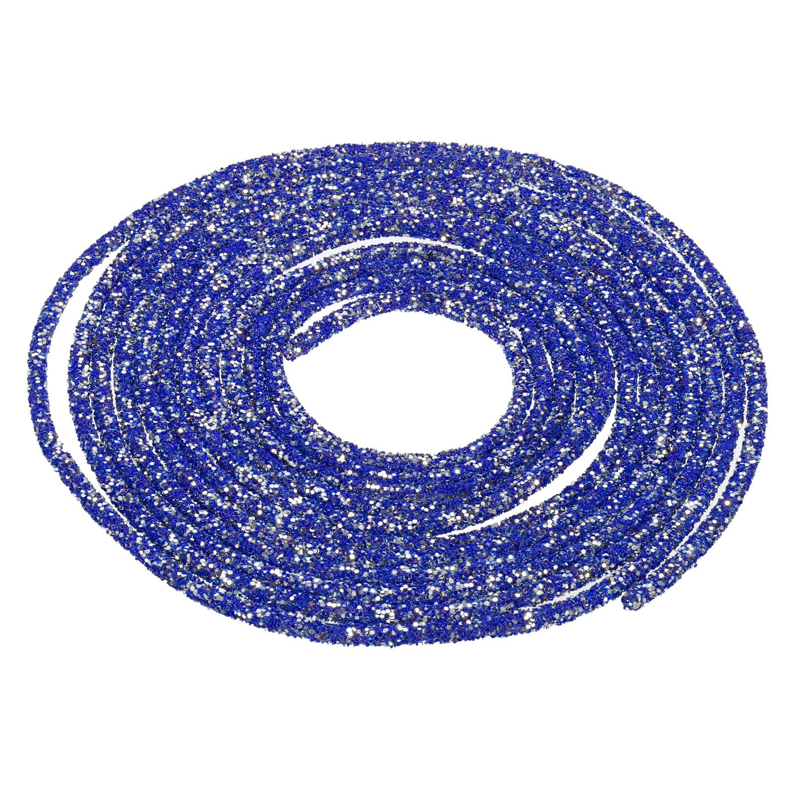 sourcing map 5 Yard 6mm 0.24 inch Glitter Sequins Rope Sequins Rhinestone Tube Cord for DIY Wedding Dresses Costume Clothing Shoes Jewelry Accessory Clear White — view 133