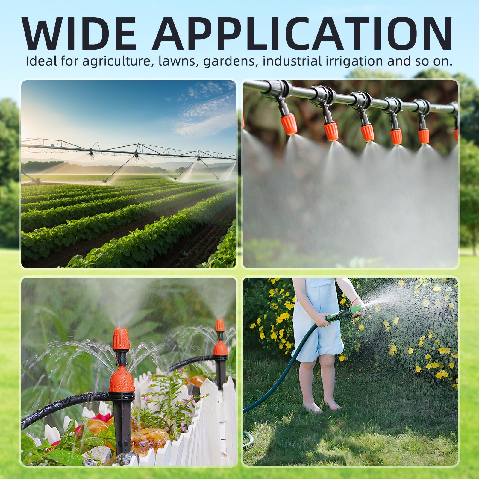 50M Bewässerungsschlauch, Garten Bewässerungsschlauch Micro Drip System Verbindungsrohr Landwirtschaft Rasen, Schlauch Garten Tropfbewässerung Wasser System Schlauch für Bewässerungssystem Garten