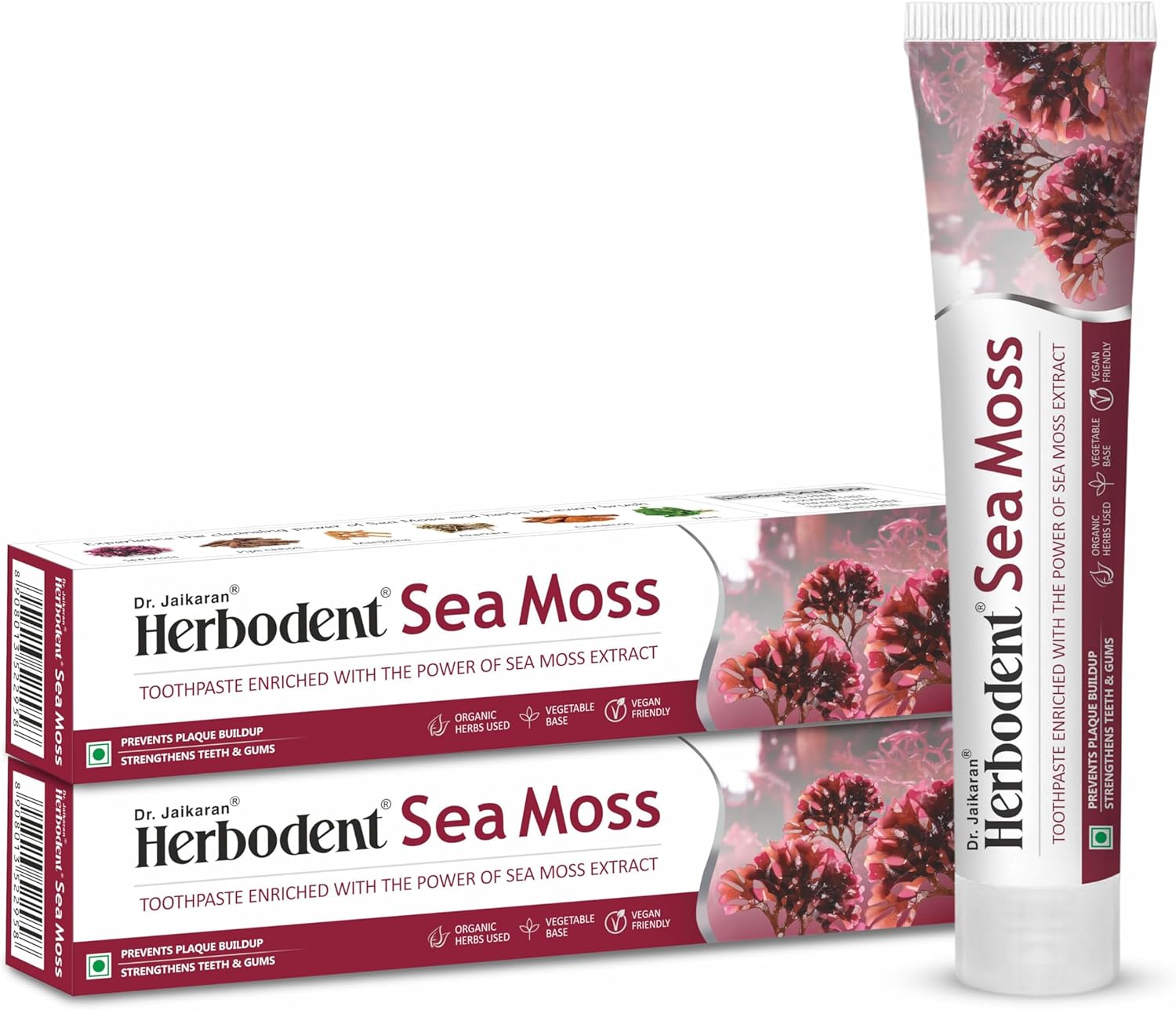 Herbodent® Sea Moss Toothpaste - 6.53 oz Pack of 6 | Toothpaste with The Power of Sea Moss Extract | SLS Free | with 5 Organic Herbs