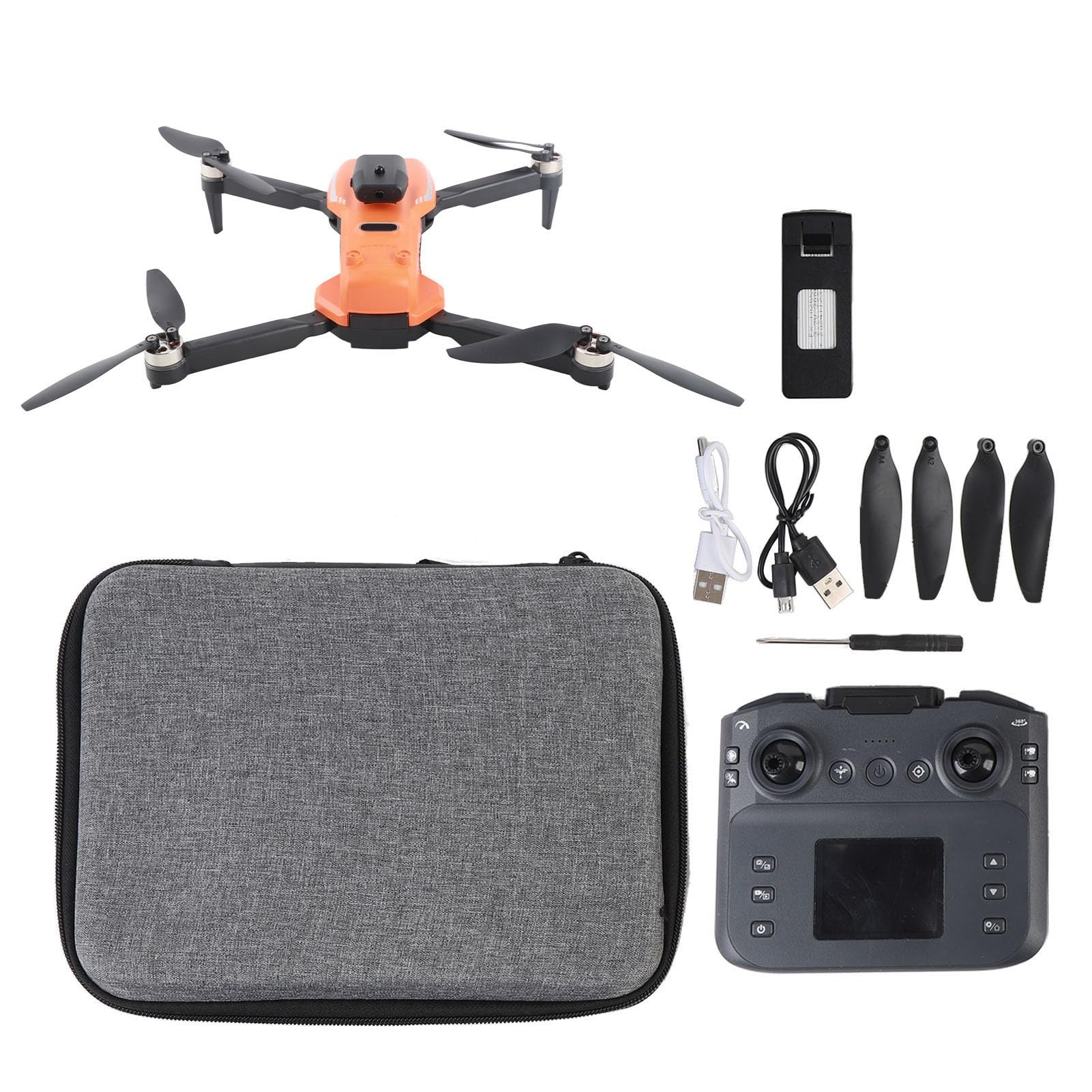 Drone con Doppia Fotocamera, Quadricottero RC a Motore Senza Spazzole con Telecomando Schermo, Evitamento degli Ostacoli, Shake Anti -frullato, Fotografia di Gesti, Ritorno