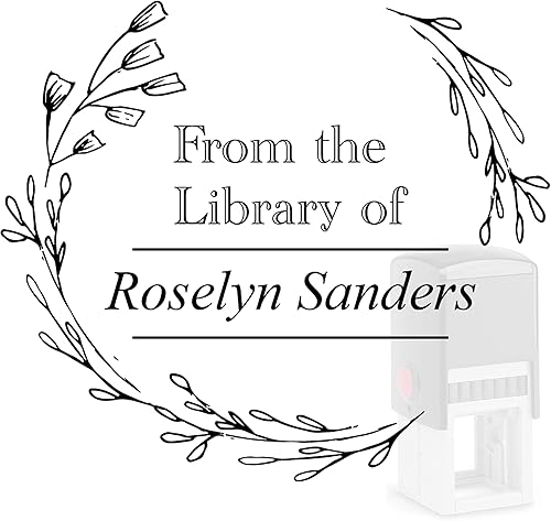 Miniatura 4 de Sello de libro personalizado, más de 12 diseños, Ex Libris, de The Library of Stamp, sello redondo para profesores (libro 2)