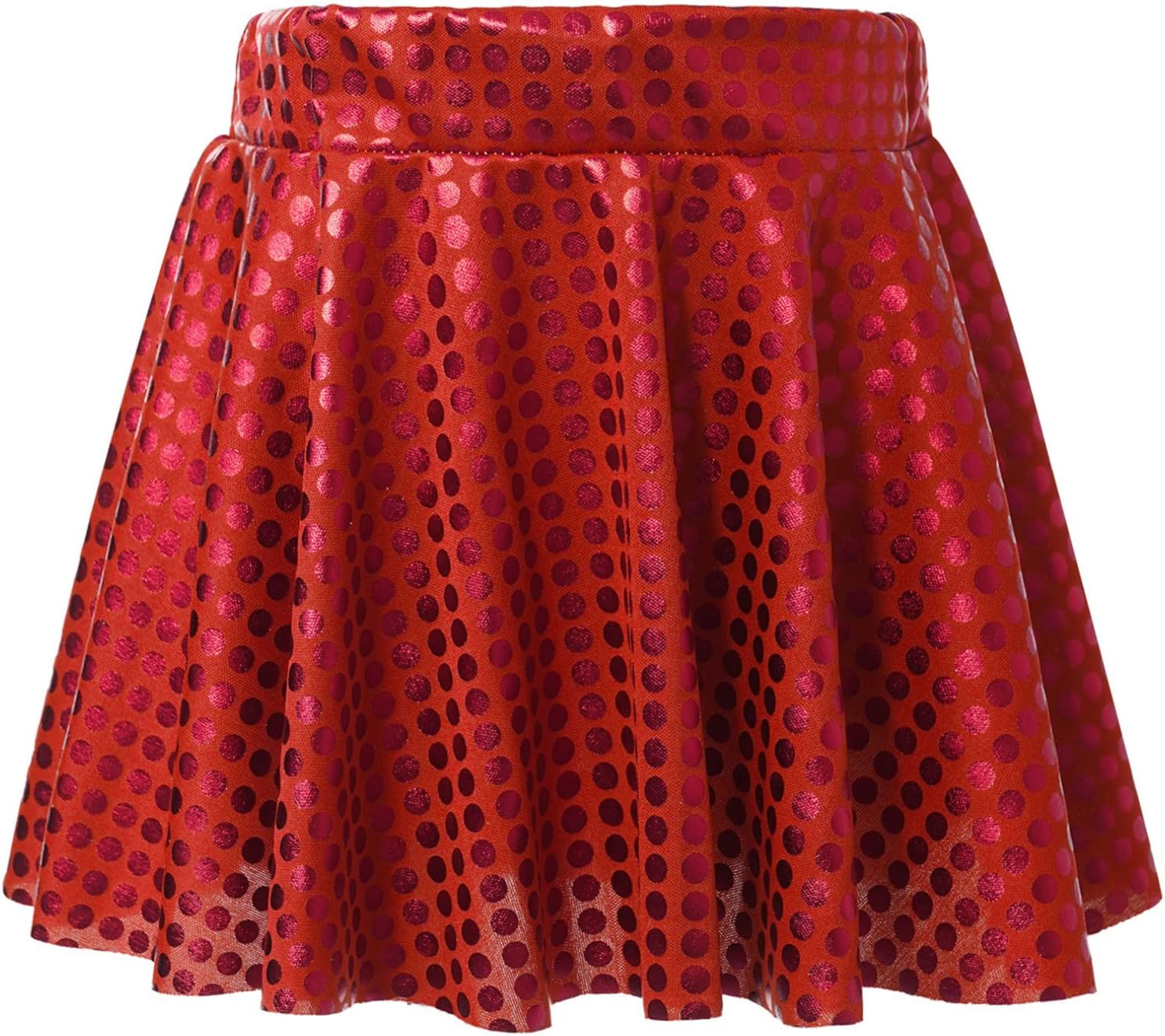 ranrann Kids Girls Sequins Mini Pleated Skater Skirt Hip Hop Jazz Dance Skort Skirt Athletic Scooter Skirt Street Dancewear