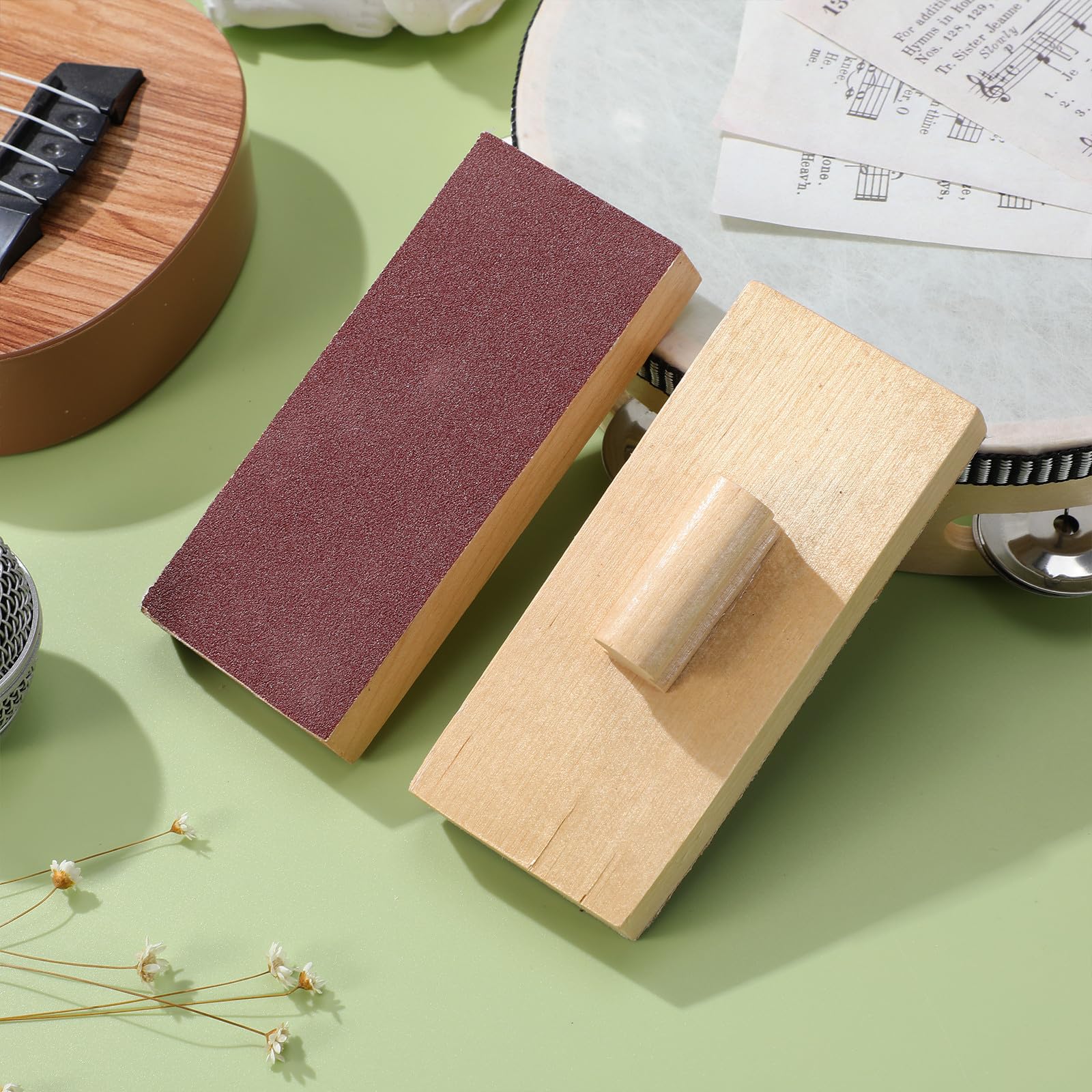 Toyvian 5 Paia di Blocchi di Sabbia, Strumento Musicale - Strumento a Percussione in Blocchi di Legno per Bambini, Ritmo Musicale, Percussioni